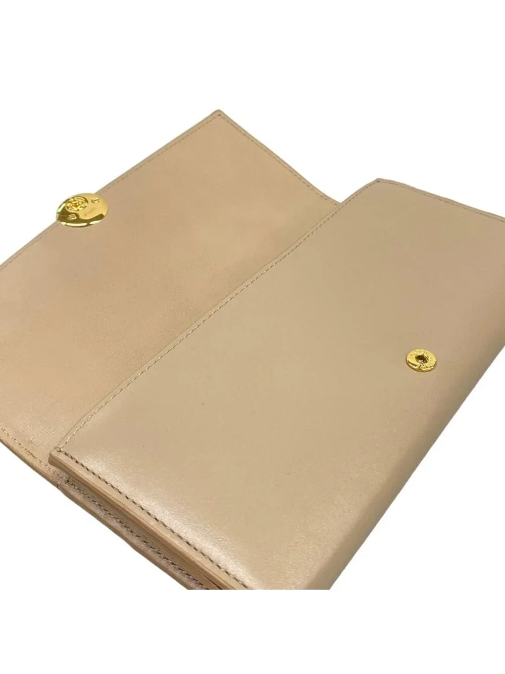 Loewe Wallet Gray Beige Leather
